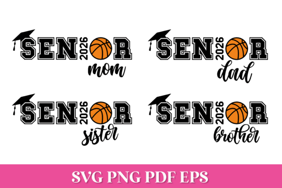 2026 Basketball Senior Mom Graphics & Crafts