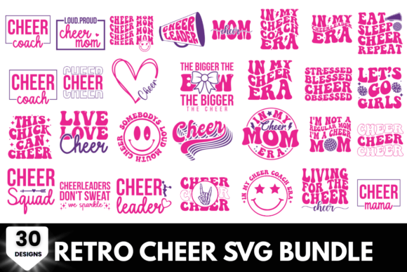 30 Cheer SVG Bundle: Graphics for Crafts