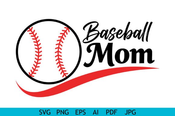 Baseball Mom Typography: Essential Graphics for Crafts