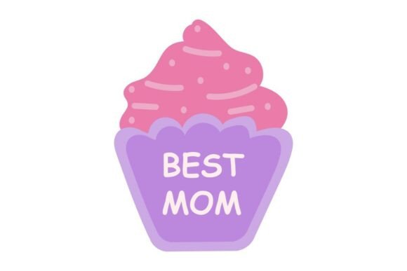 Best Mom Cupcake Graphics for Crafts Branding