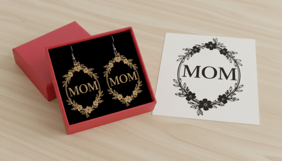 Mom Floral Wreath Graphics for Crafts