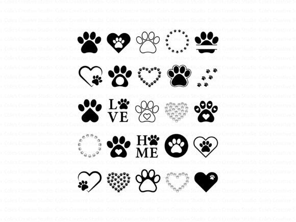 Paw Print Clipart SVG Bundle: Graphics for Crafts