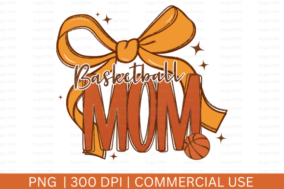Preppy Basketball Mom PNG for Crafts & Graphics