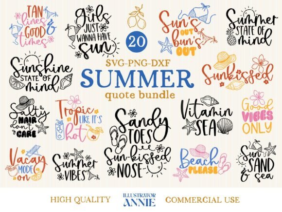 Summer SVG Bundle: Graphics for Crafts